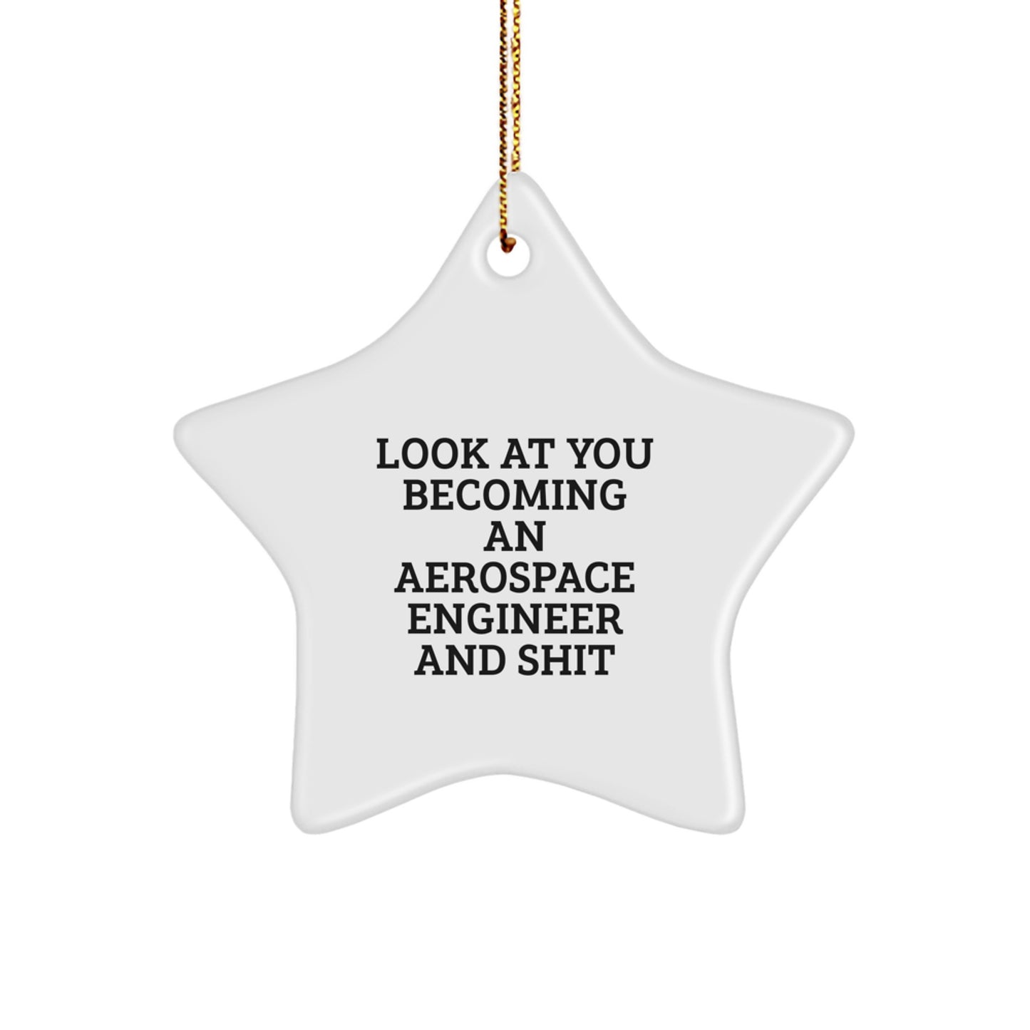 Funny Aerospace Engineer Gifts from Men to Friends - Star Ornament for Christmas Unique Presents - Image 1