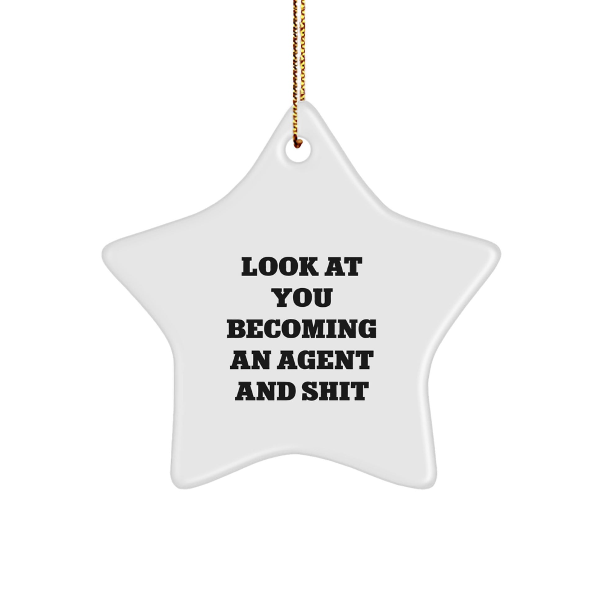 Funny Agent Star Ornament Gifts from Friends and Family to Agent Men and Women for Christmas Unique Presents - Image 1