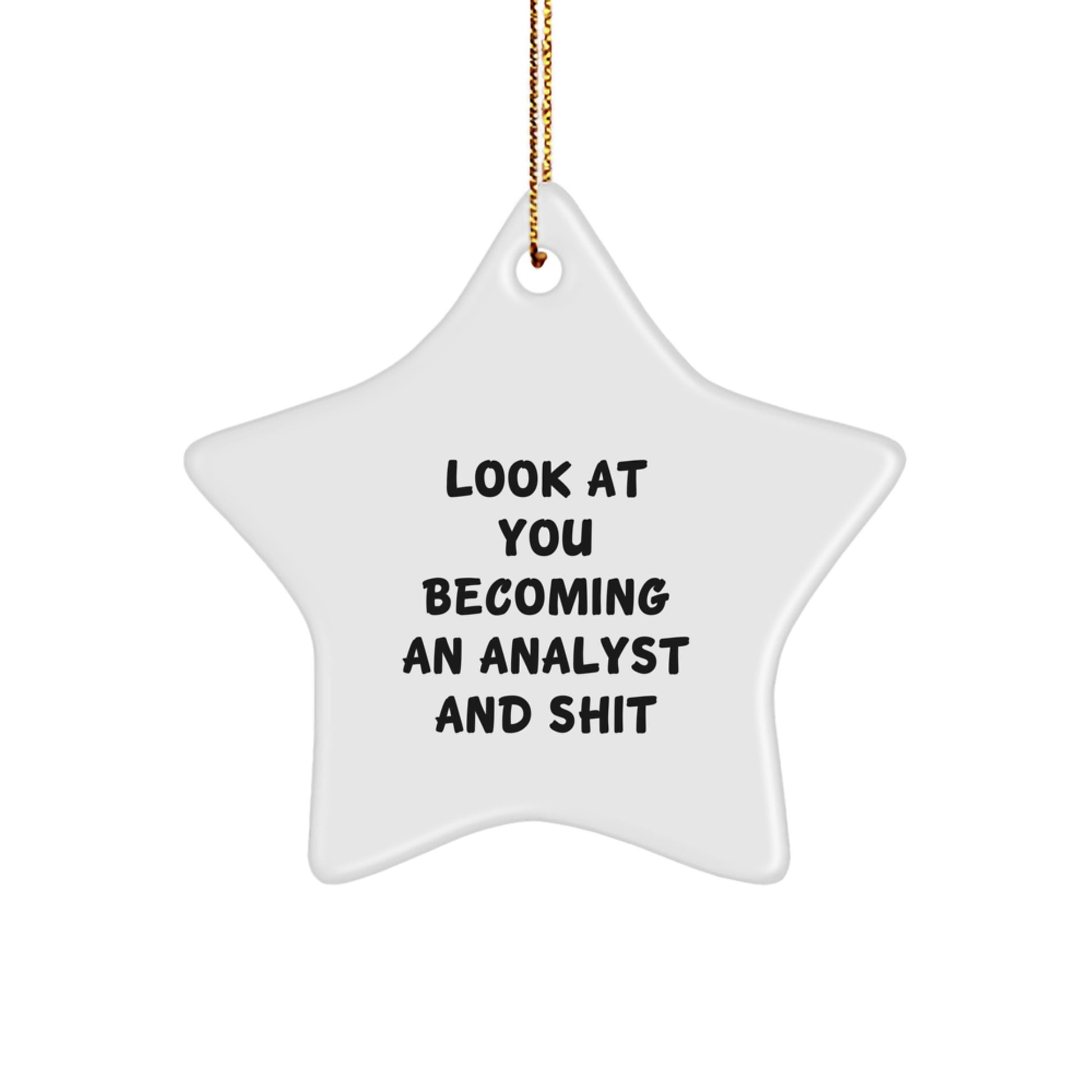 Funny Analyst Gifts for Men - Christmas Unique Star Ornament for Becoming An Analyst - Gifts from Family to Friends, Coworkers, Men, Women, Analyst, and More - Image 1