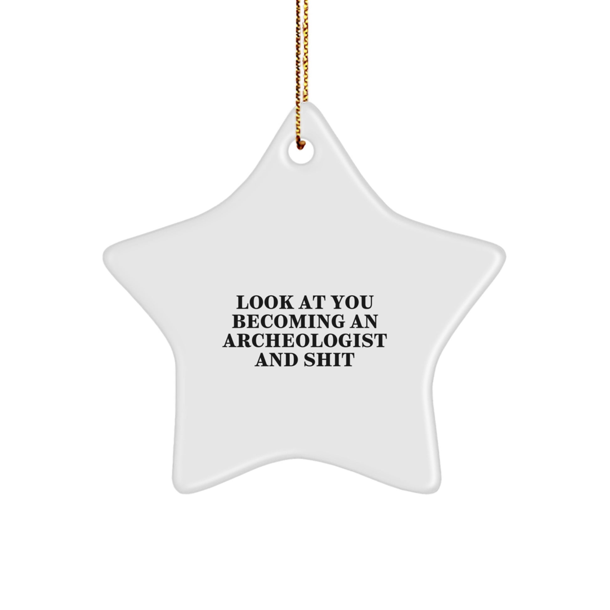 Archeologist Star Ornament Gift for Friends, Funny Star Decorations Gifts from Men to Archeologist, Christmas Unique Gifts for Him - Image 1