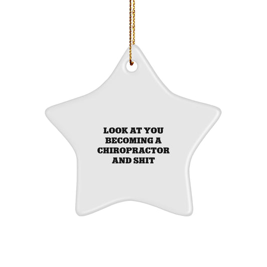 Christmas Gift for Her Chiropractor Star Ornament Surprise Present - Image 1