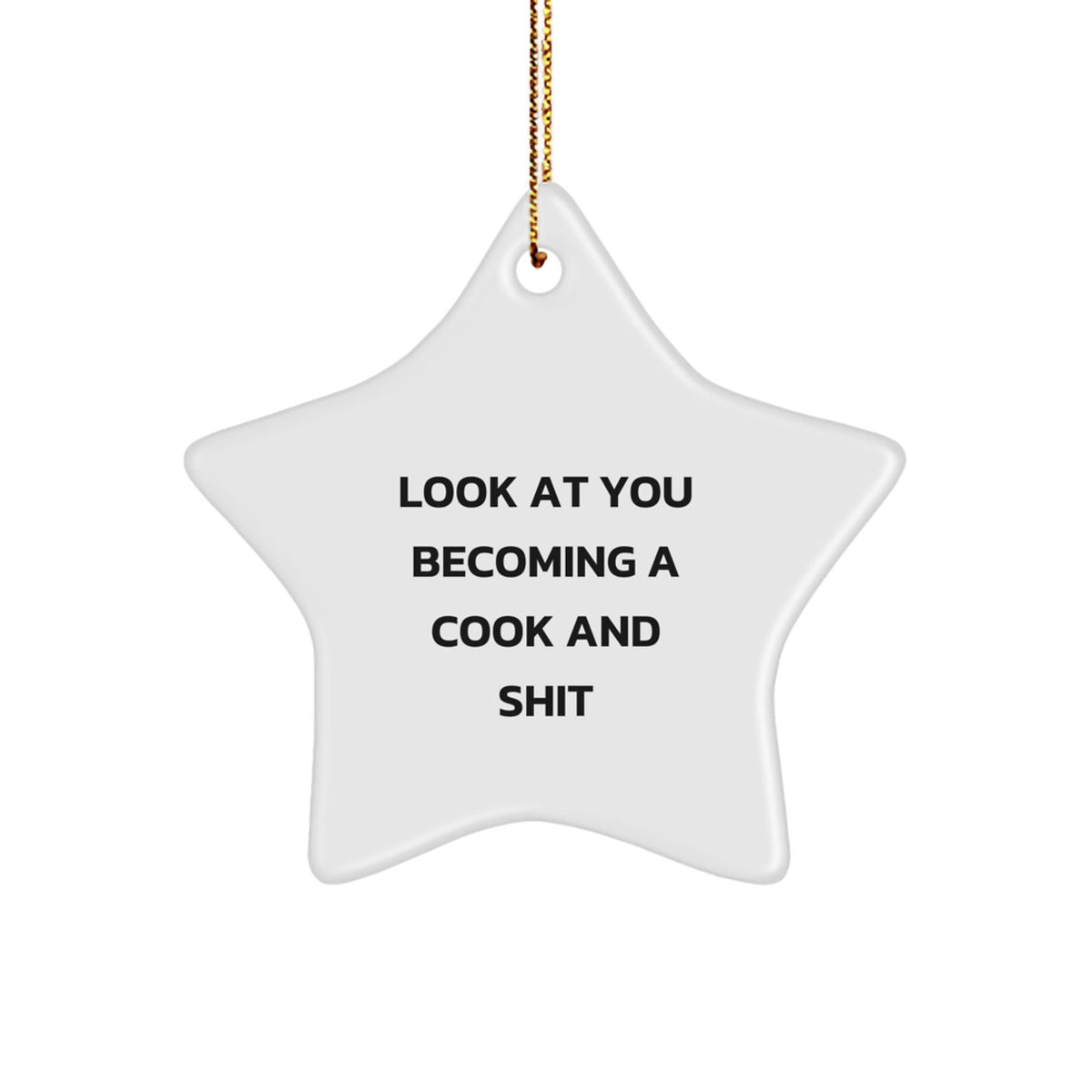 Funny Cook Star Ornament Gifts from Men to Cooks for Christmas Unique - Image 1
