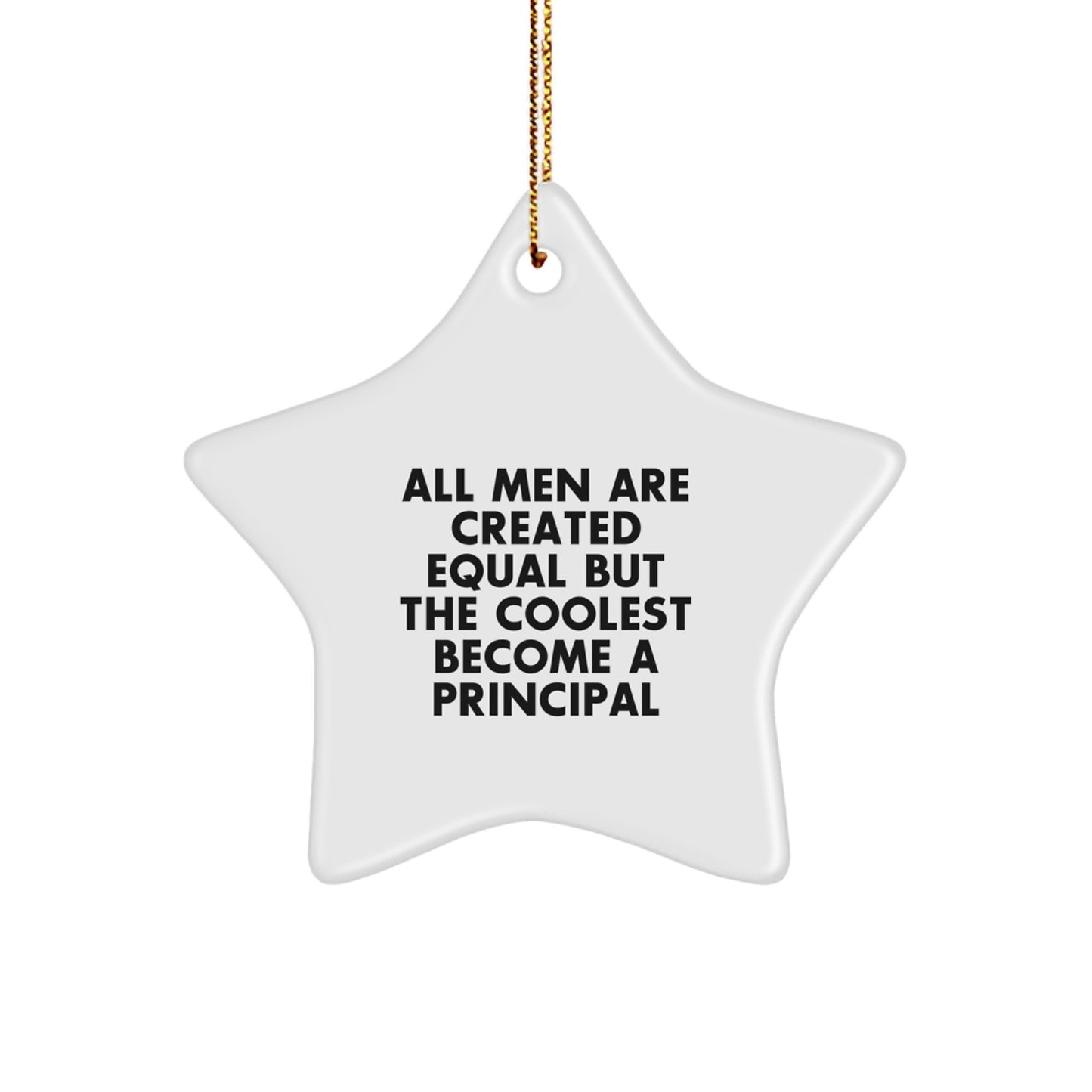 Funny Principal Star Ornament, Gifts from Men to Principal, Perfect for Christmas Unique Gifts, Star Ornament for Principal - Image 1