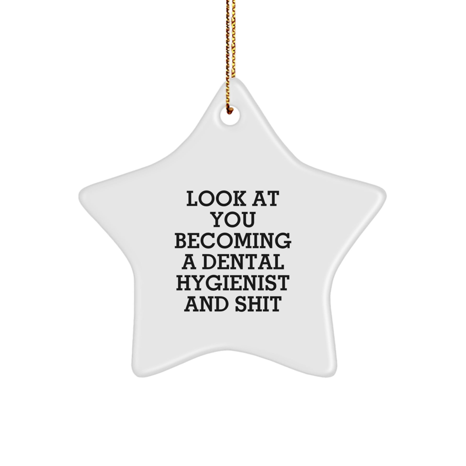 Funny Dental Hygienist Gifts, Star Ornament with Inspirational Quote, Unique Christmas Unique Gifts for Women from Friends - Image 1