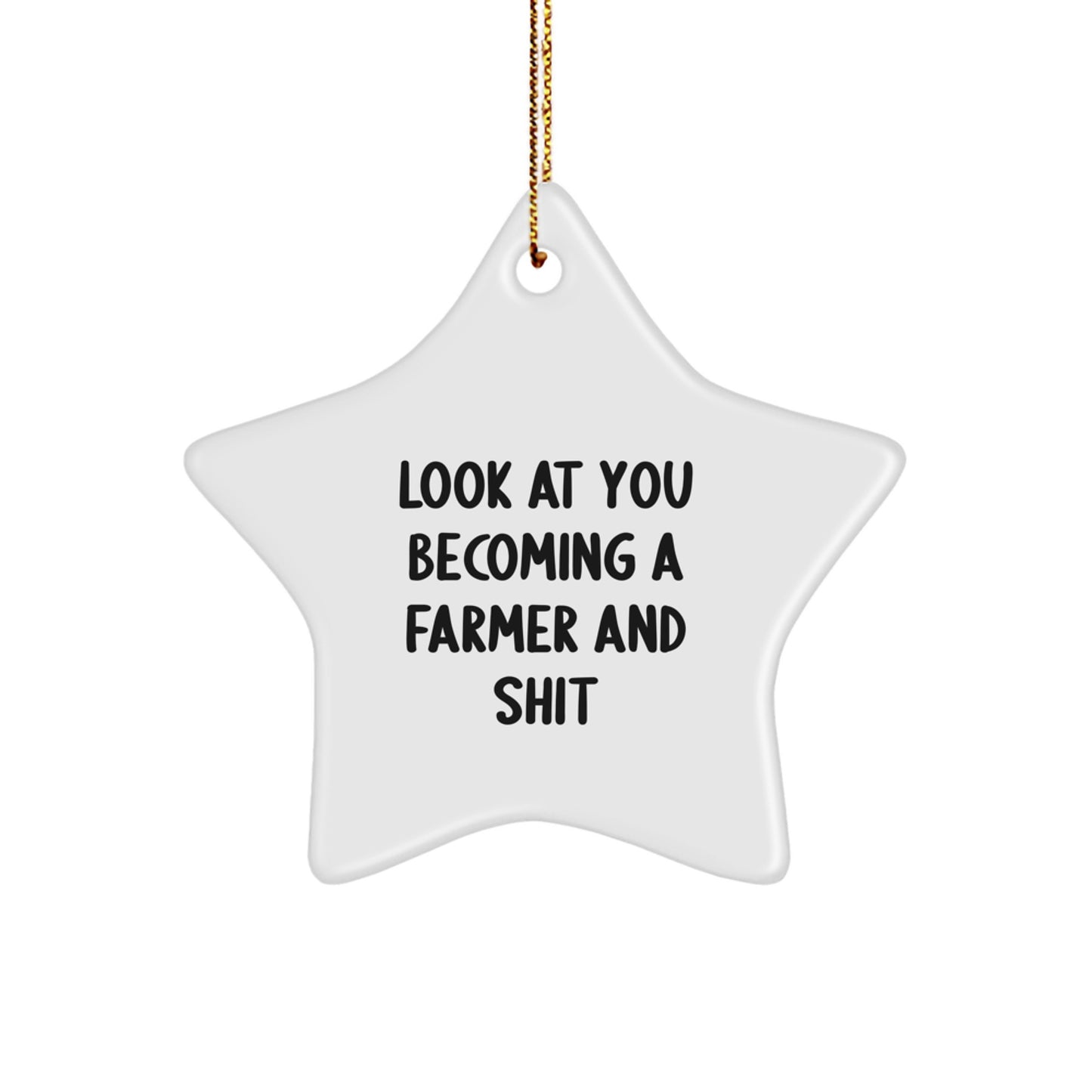 Funny Farmer Star Ornament Gifts from Friends for Farmer - Christmas Unique Gifts - Image 1