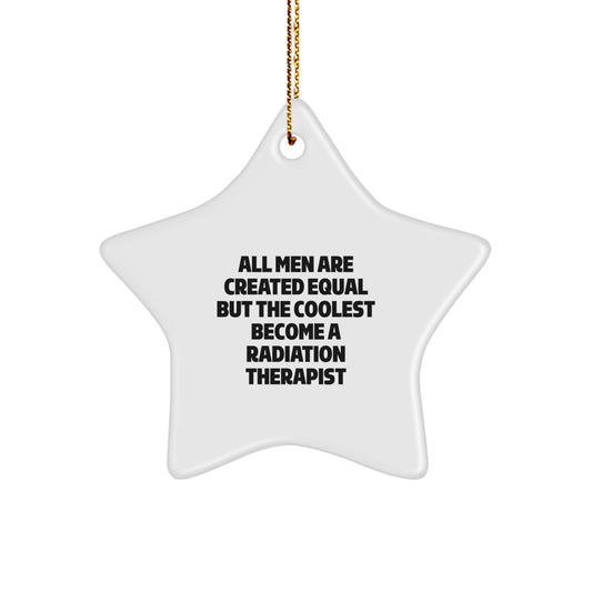 Funny Radiation Therapist Star Ornament Gifts for Him Christmas Unique Decorations from Friends Family - Image 1