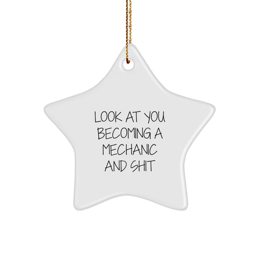 Mechanic Star Keepsake Holiday Christmas Ornament for Him Gift - Image 1