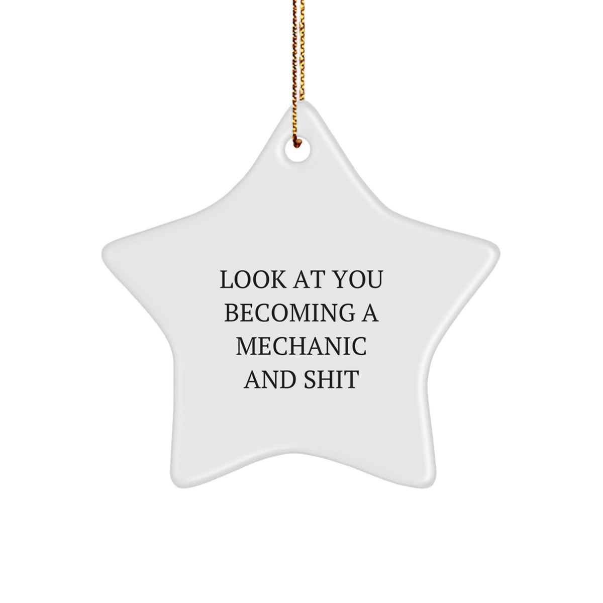 Christmas Gift for Her Mechanic Star Ornament Present - Image 1