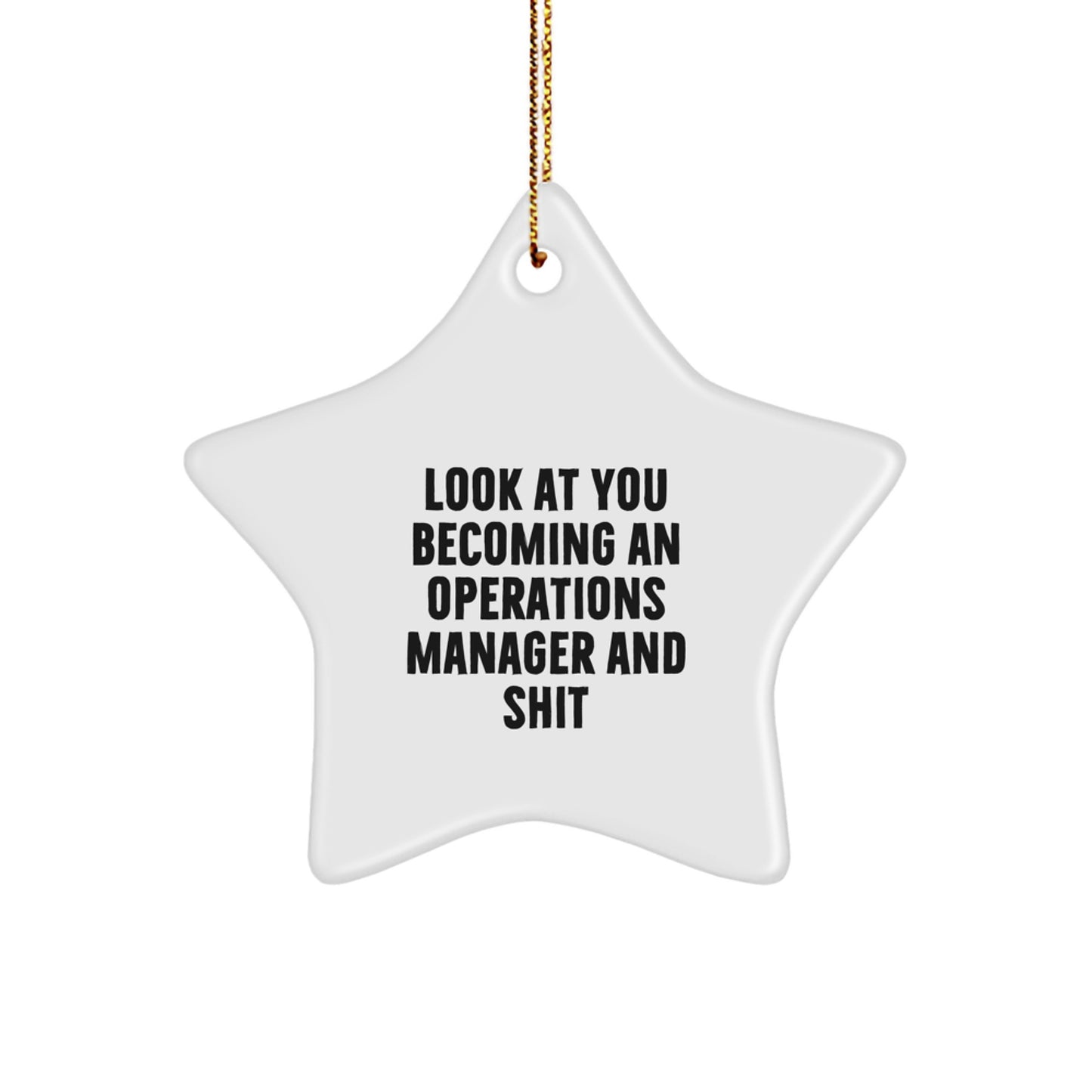 Funny Operations Manager Star Ornament Gifts for Men Women Friends Coworkers - Look At You Becoming An 'Operations Manager' And Shit - Christmas Unique Decorations - Image 1