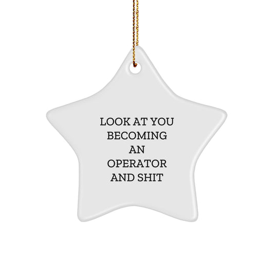 Operator Star Ornament Funny Gift from Friends for Christmas Unique Operator Decor - Image 1