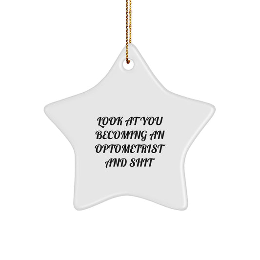 Funny Optometrist Star Ornament Gifts for Optometrist from Friends and Family, Star Ornament Inspirational Optometrist, Christmas Unique Gifts - Image 1