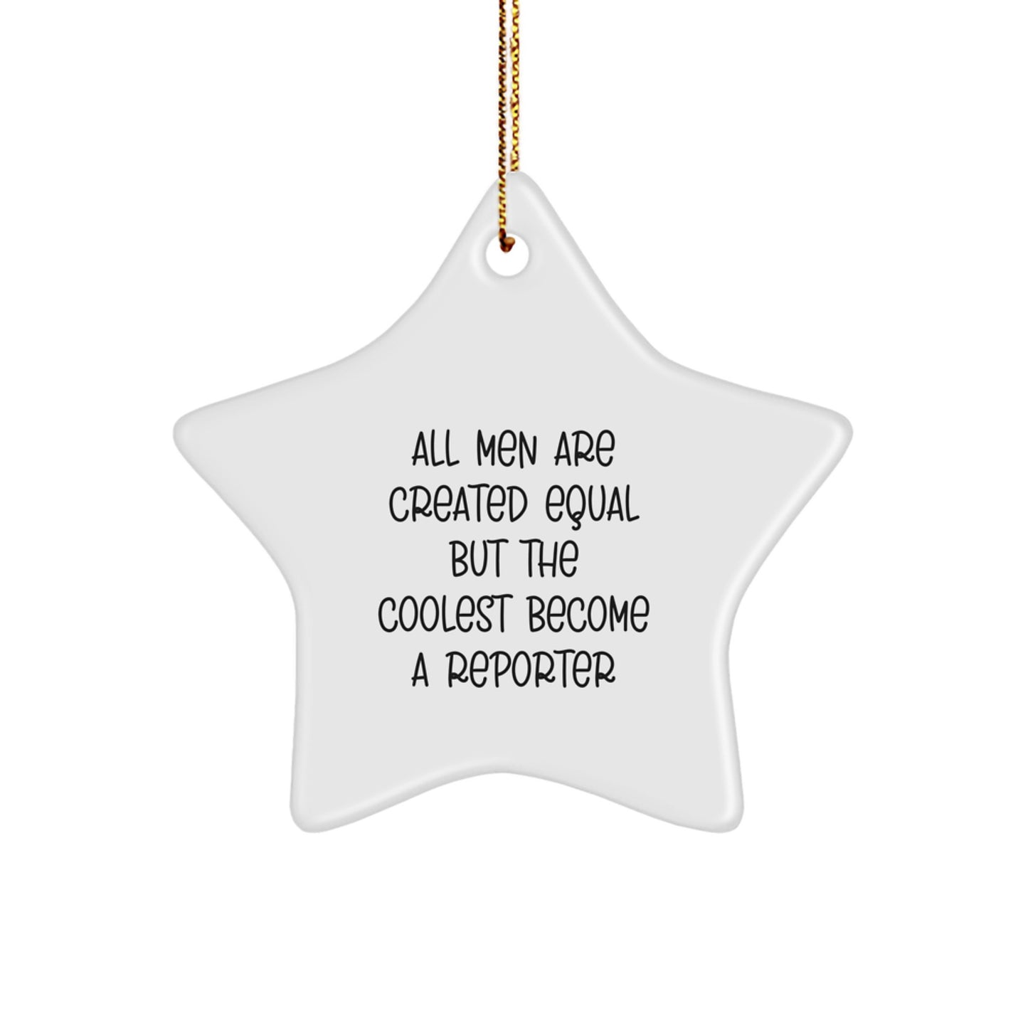 Funny Reporter Star Ornament Gifts from Men to Reporter for Christmas Unique Star-Shaped Decorations - Image 1