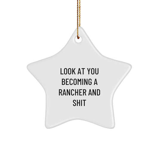 Rancher Star Ornament Idea for Coworkers Christmas Gift - Image 1