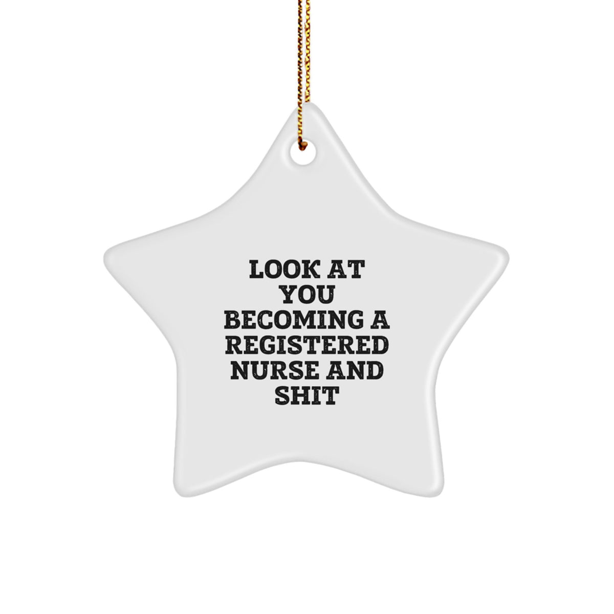 Registered Nurse Star Christmas Ornament Look At You for Him Xmas Gift - Image 1
