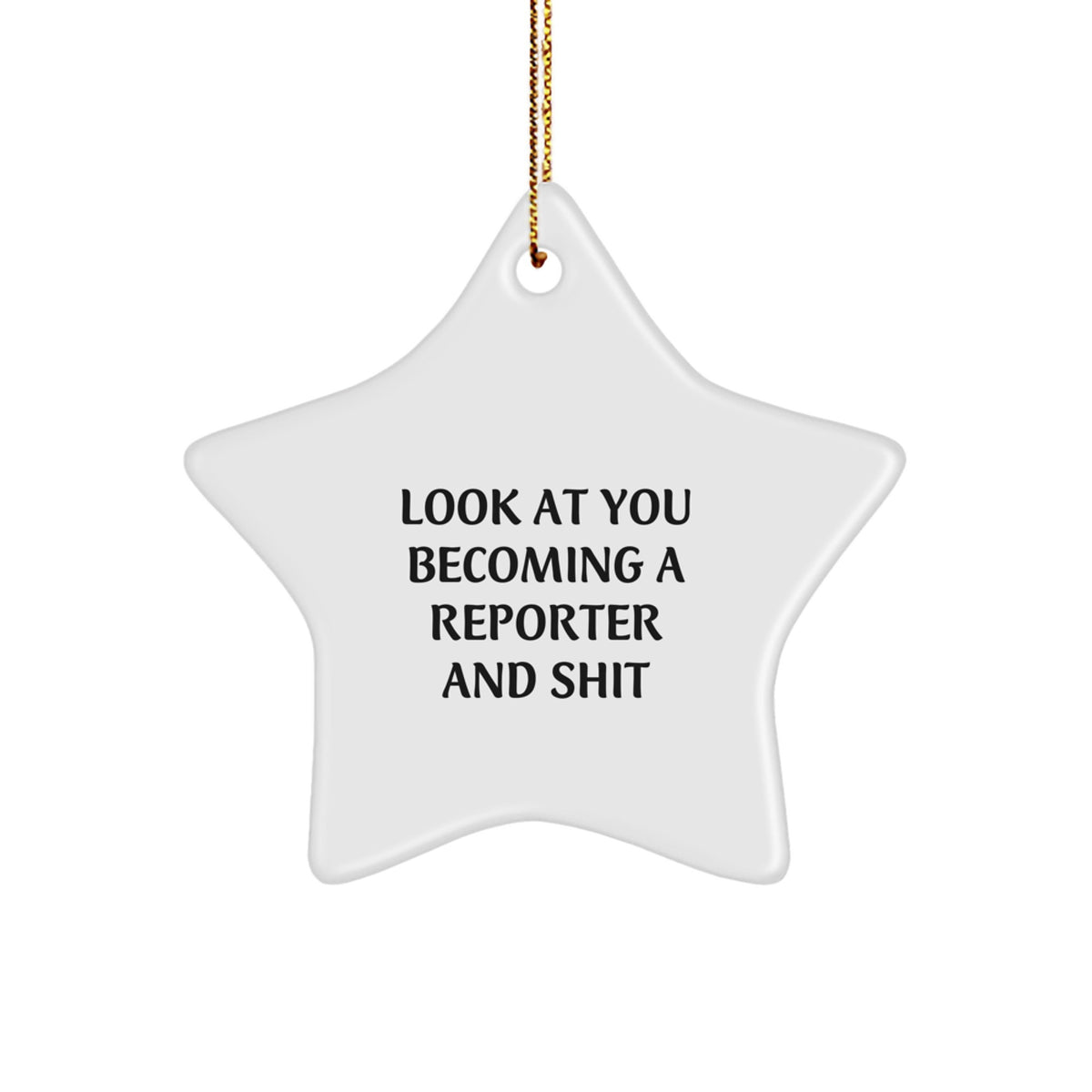 Reporter Star Ornament Idea for Coworkers Christmas Gift - Image 1