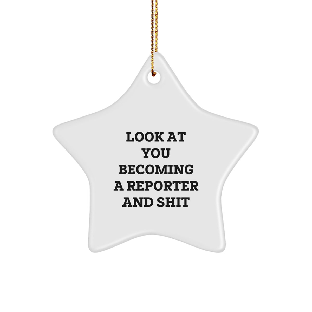 Reporter Keepsake Christmas Ornament for Him Gift – Brightly Printed - Image 1