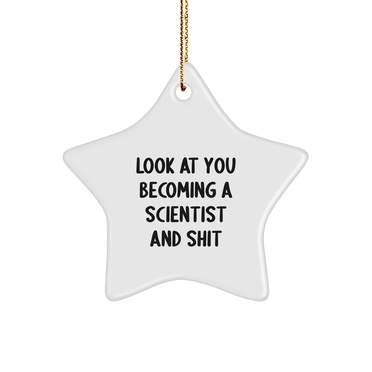 Christmas Unique Gift Scientist Star Ornament for Her Bright Present - Image 1