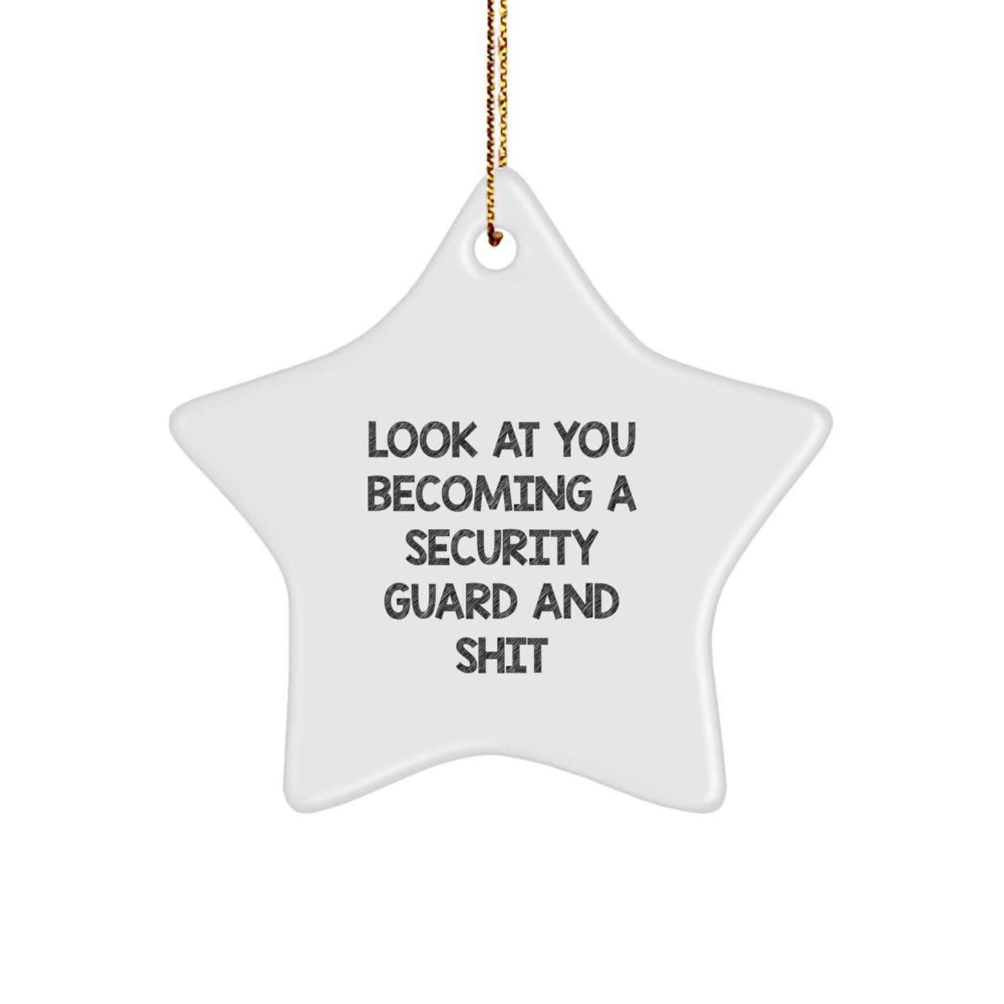 Funny Security Guard Gifts from Friends for Men - Star Ornament Christmas Unique - Image 1
