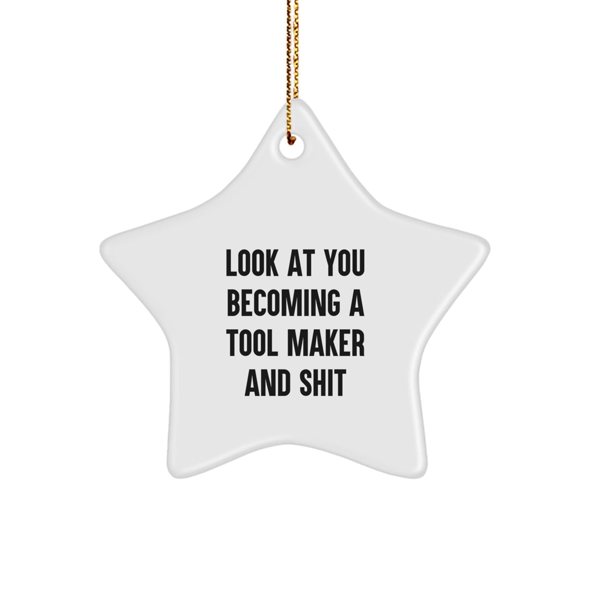 Christmas Gift for Her Tool Maker Laughing Star Ornament Present - Image 1