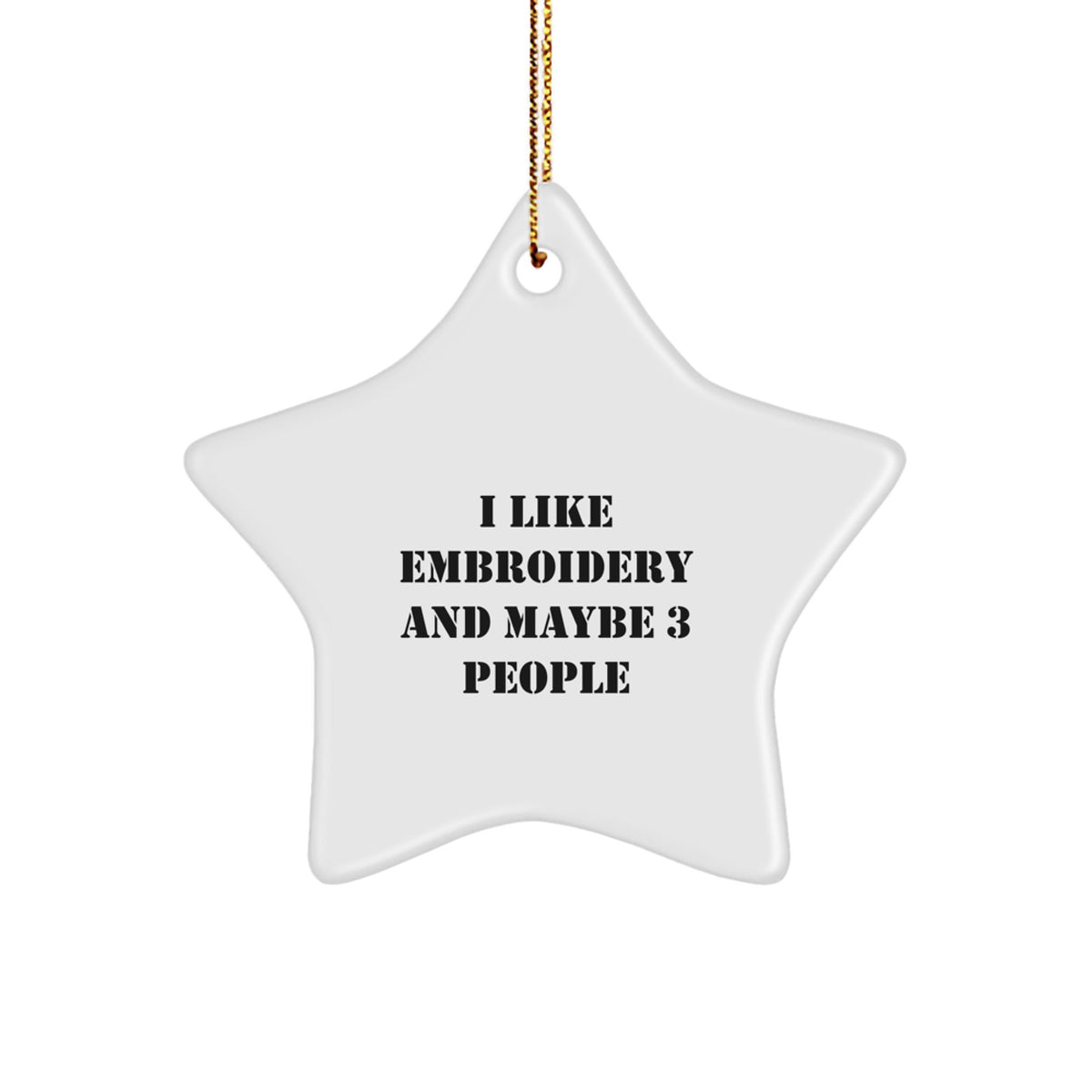 Christmas Unique Gift Embroidery Star Ornament for Her – I Like Embroidery - Image 1