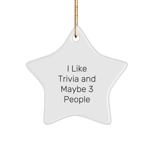 Funny Trivia Star Ornament Gifts from Friends, Perfect for Trivia Enthusiasts, Christmas Unique Decorations - Image 1