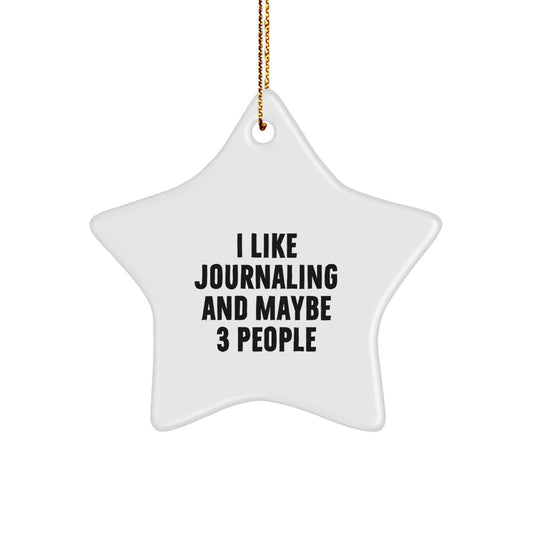 Funny Journaling Inspiration Gifts from Friends for Christmas Unique Star Ornament - Image 1