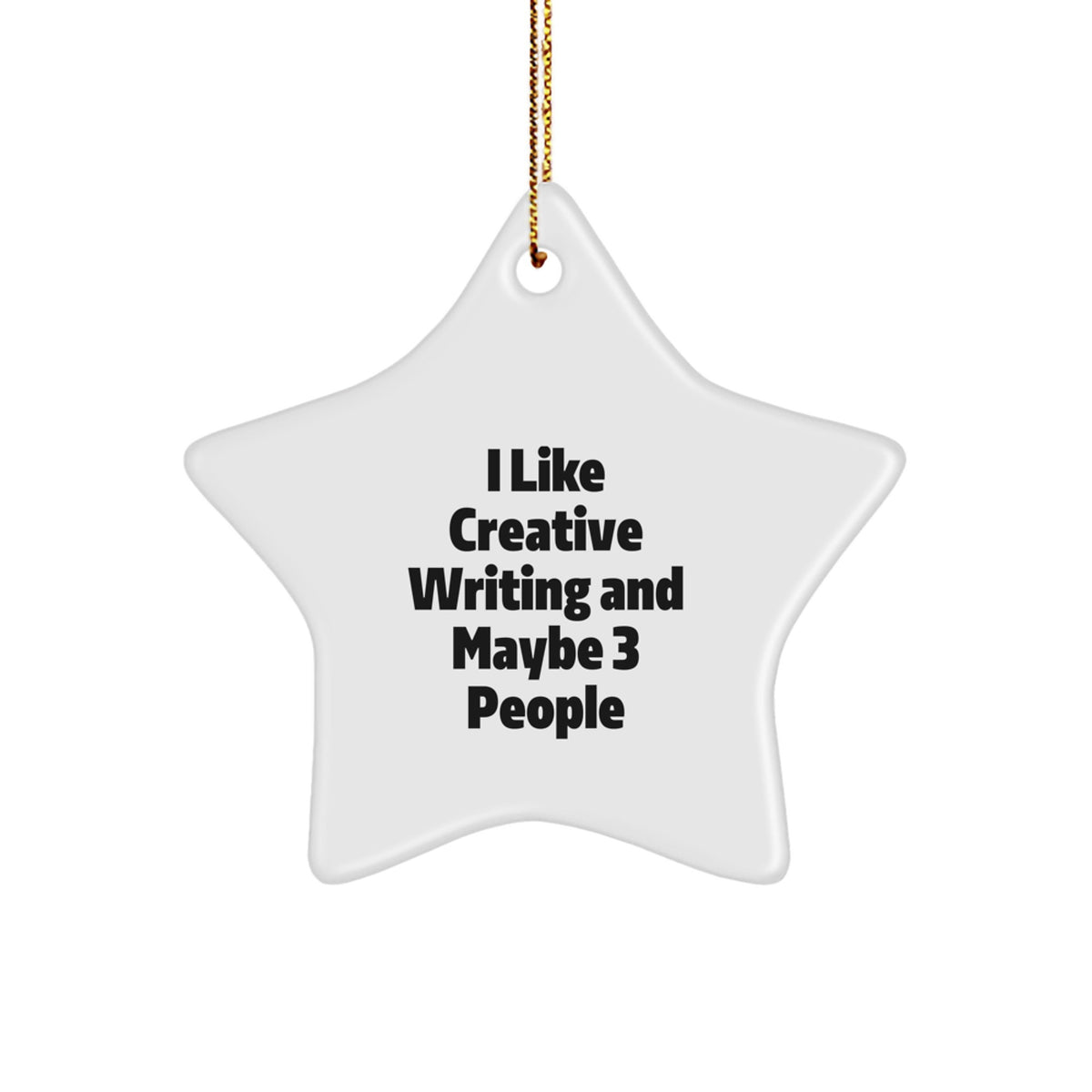 Christmas Gift for Her Creative Writing Star Ornament Present - Image 1