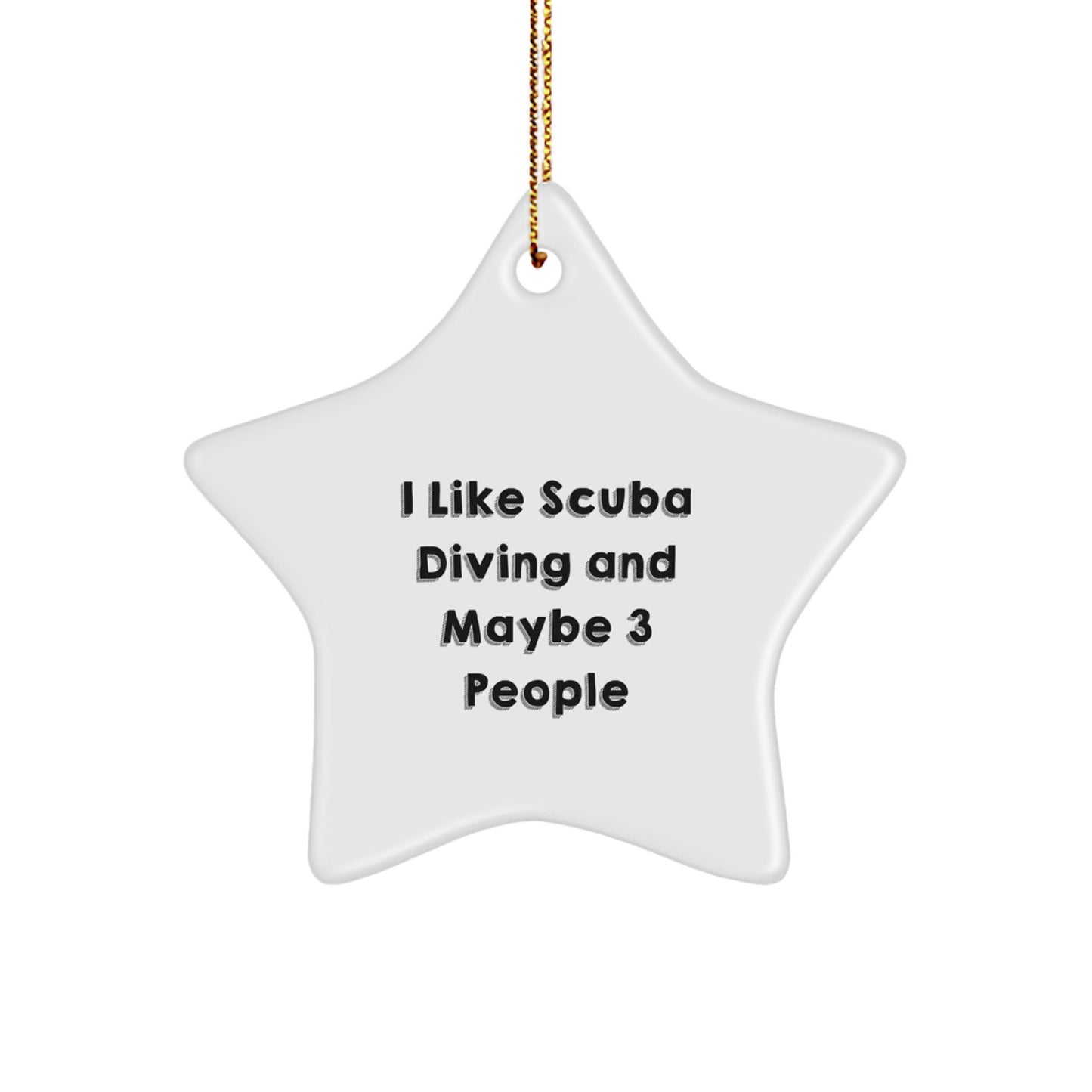 Scuba Diving Funny Star Ornament Gifts for Men from Friends, Christmas Unique Star Decoration for Scuba Divers House - Image 1