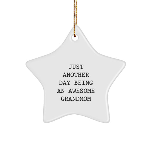 Grandmom Keepsake Christmas Star Ornament Holiday for Him Gift - Image 1