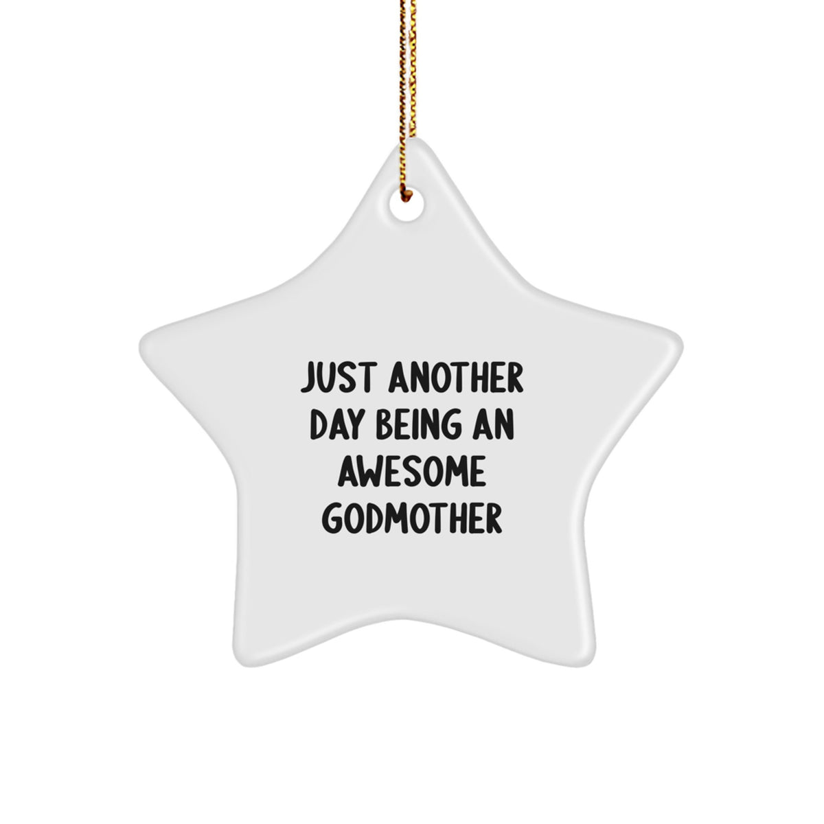 Christmas Gift for Her Godmother Star Ornament Present Bright Glitz - Image 1