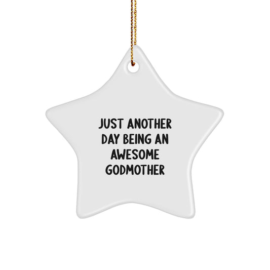 Christmas Gift for Her Godmother Star Ornament Present Bright Glitz - Image 1