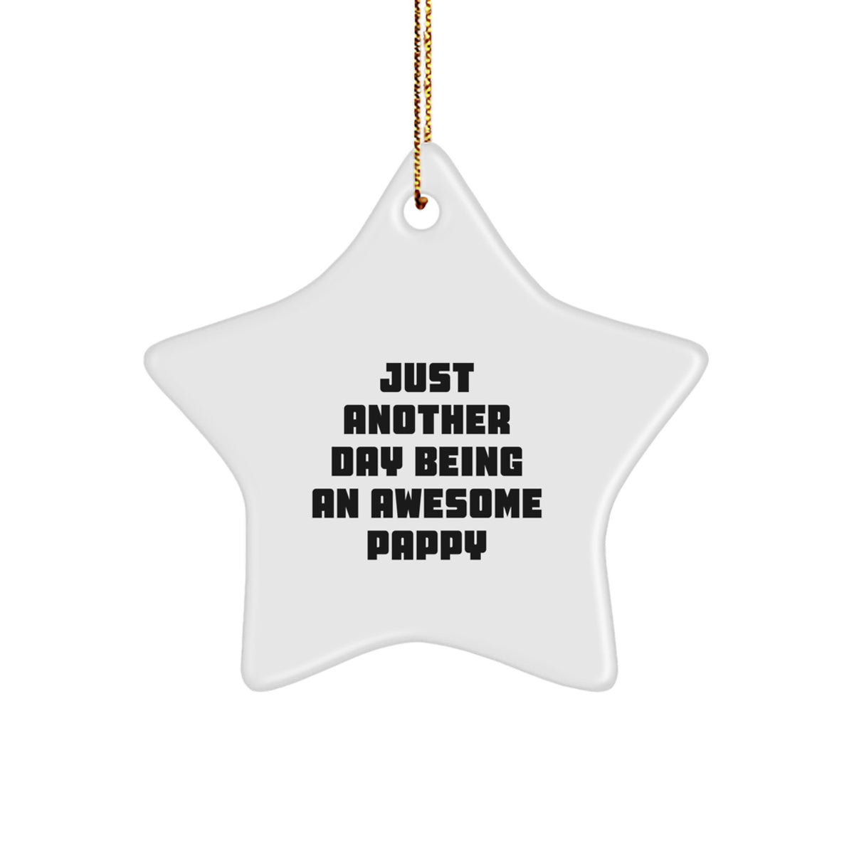 Funny Pappy Star Ornament Gifts from Men to Pappy, Unique Christmas Ornaments for Pappy, Awesome Pappy Star Decoration - Image 1
