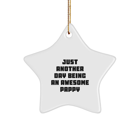 Funny Pappy Star Ornament Gifts from Men to Pappy, Unique Christmas Ornaments for Pappy, Awesome Pappy Star Decoration - Image 1