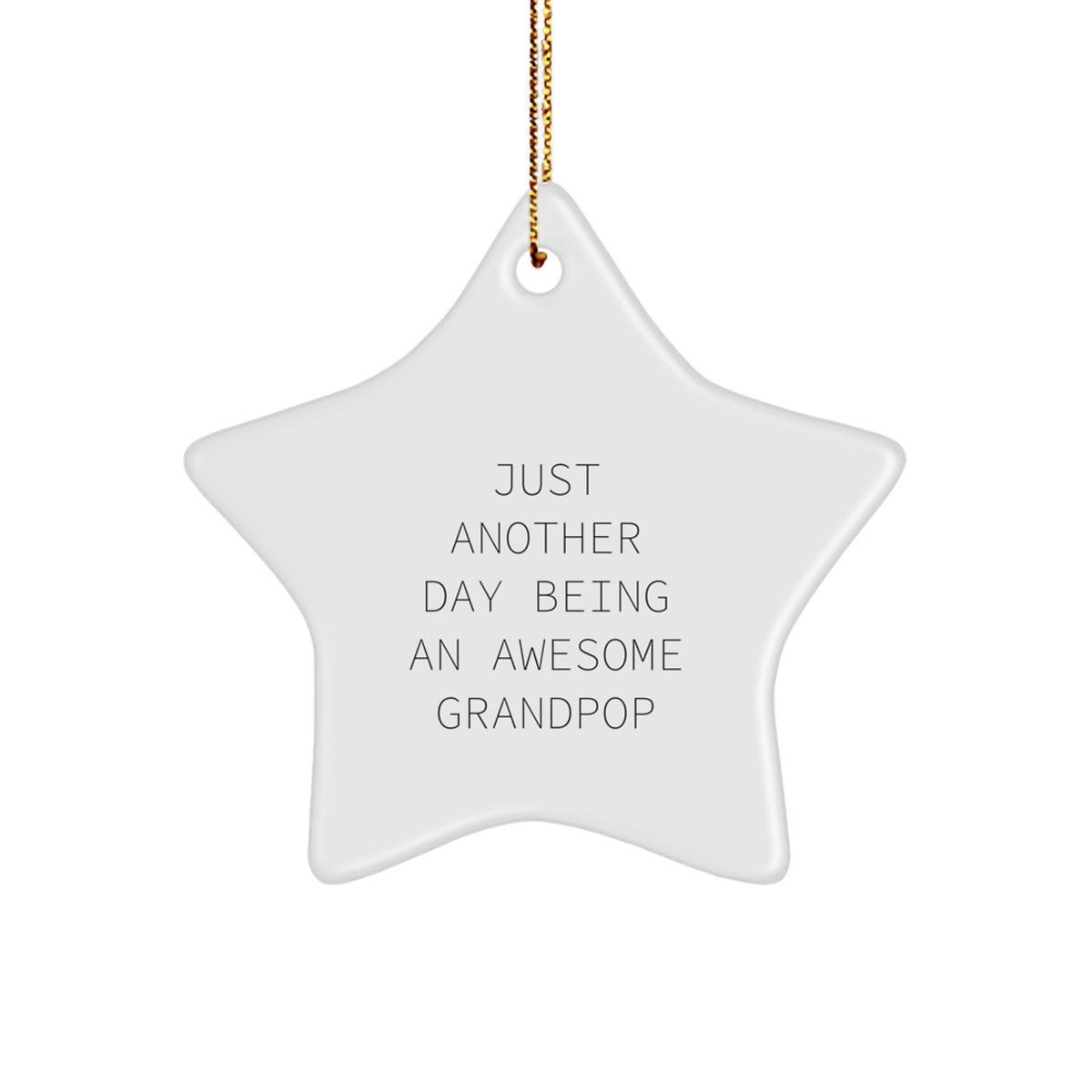 Christmas Gift Grandpop Star Ornament Holiday Keepsake Present for Her - Image 1