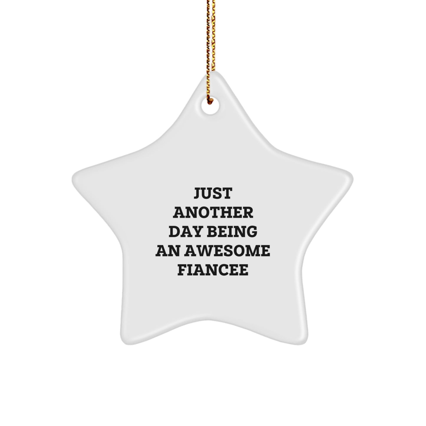 Fiancee Star Ornament Idea for Coworkers – Christmas Keepsake Gift - Image 1