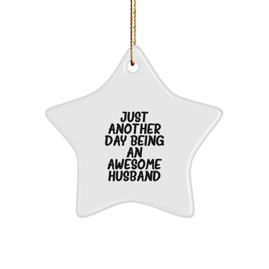 Favorite Beloved Husband Star Ornament for a Sibling Christmas Gift - Image 1