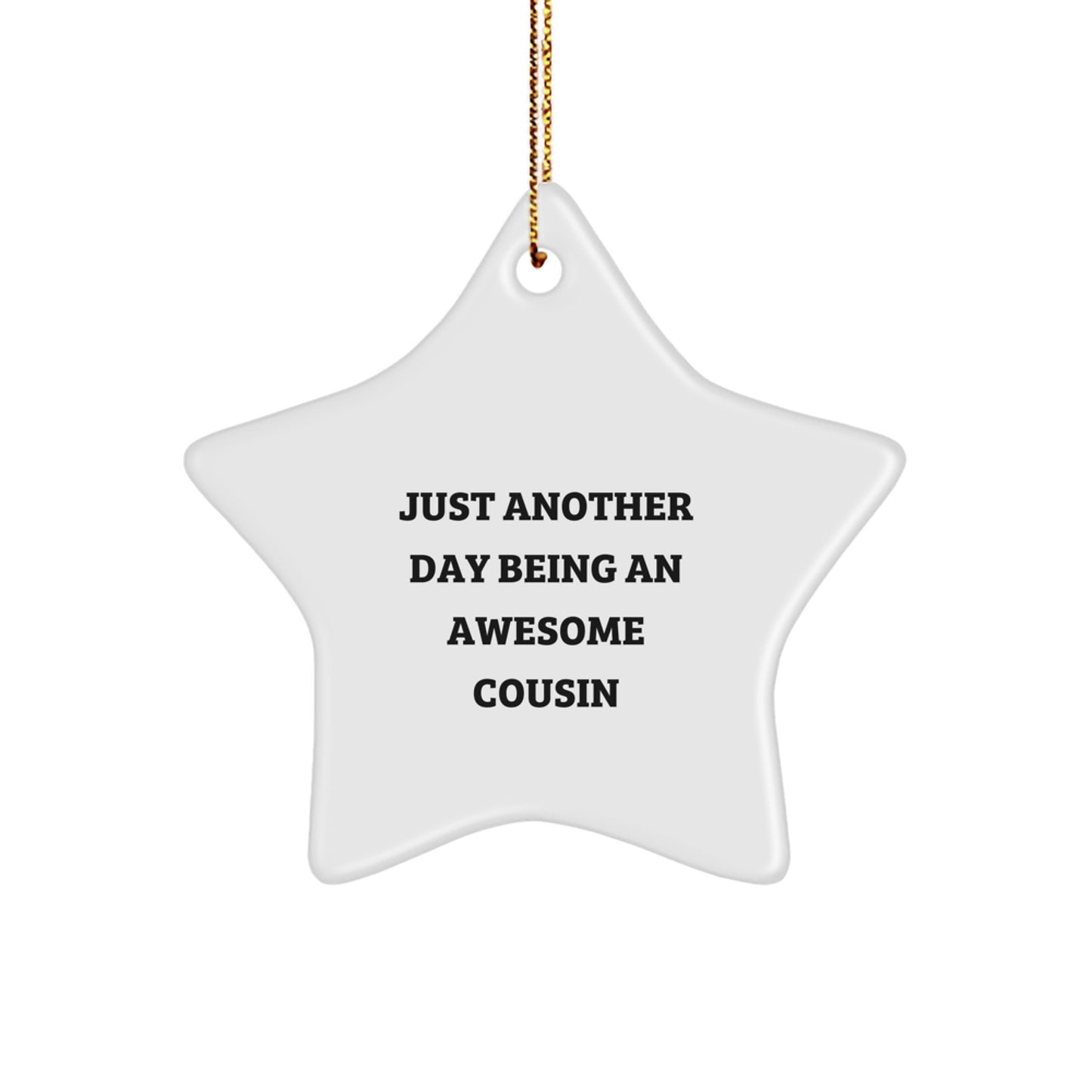 Essential Cousin Star Ornament for a Best Friend Christmas Gift - Image 1