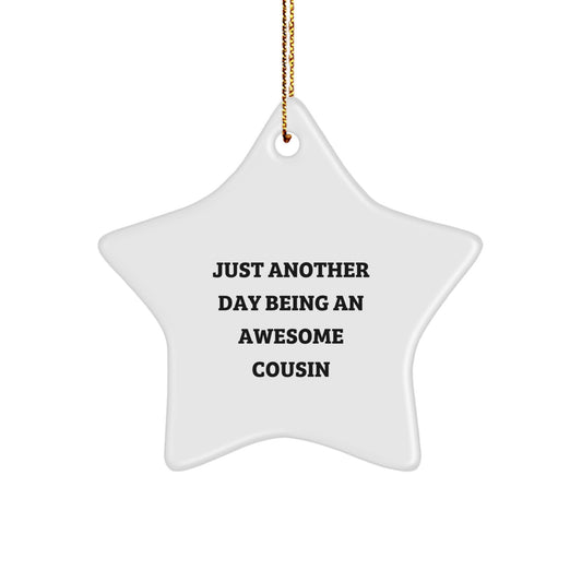 Essential Cousin Star Ornament for a Best Friend Christmas Gift - Image 1