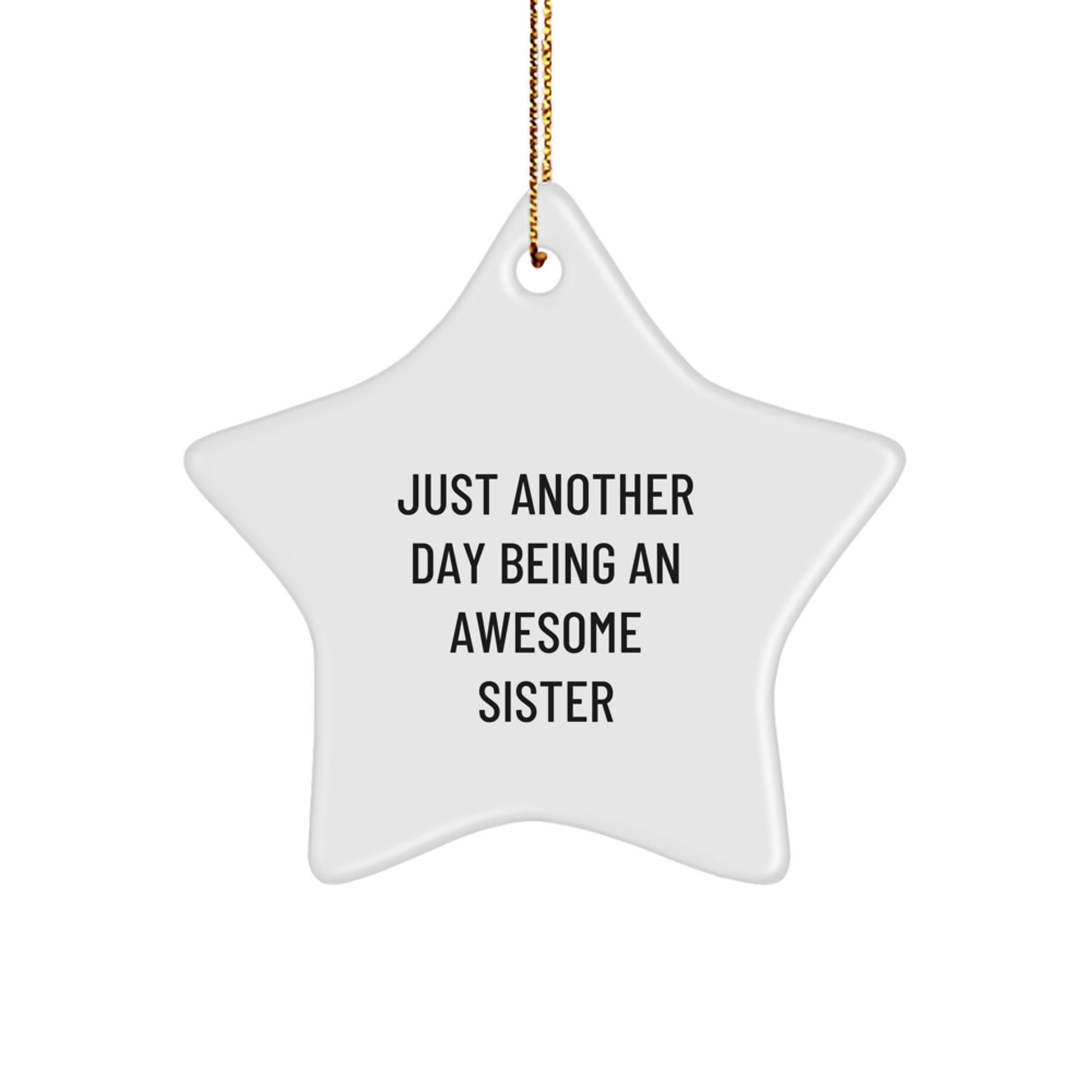 Playful Sister Novelty Star Ornament for Grandma Christmas Gift - Image 1