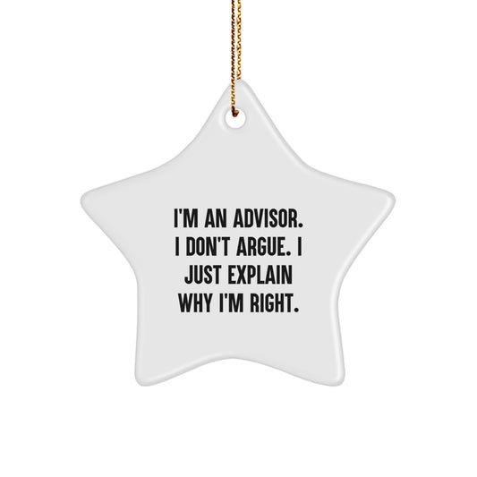 Advisor Keepsake Christmas Ornament for Him Gift - Image 1