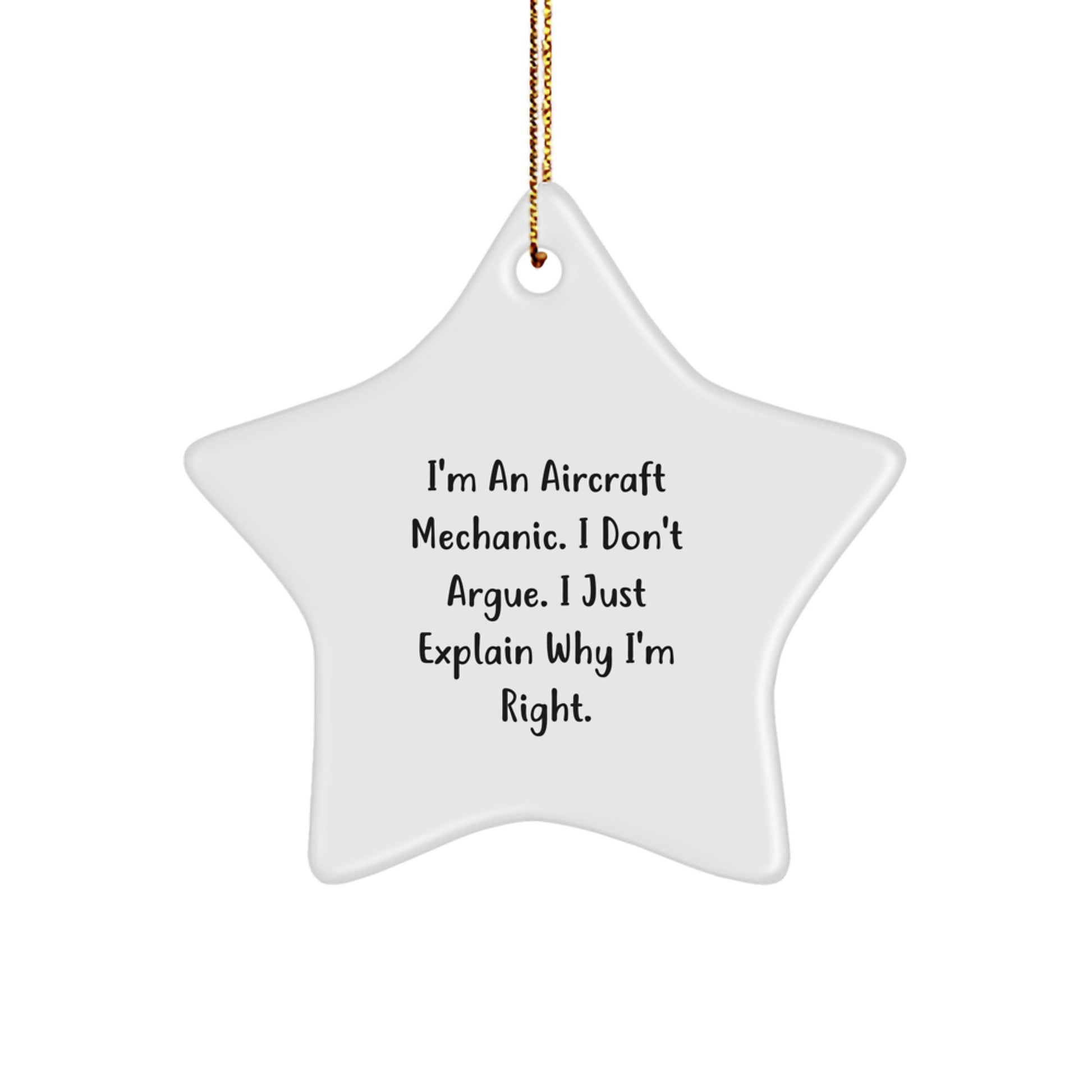 Aircraft Mechanic Christmas Ornament Idea for Coworkers Gift - Image 1