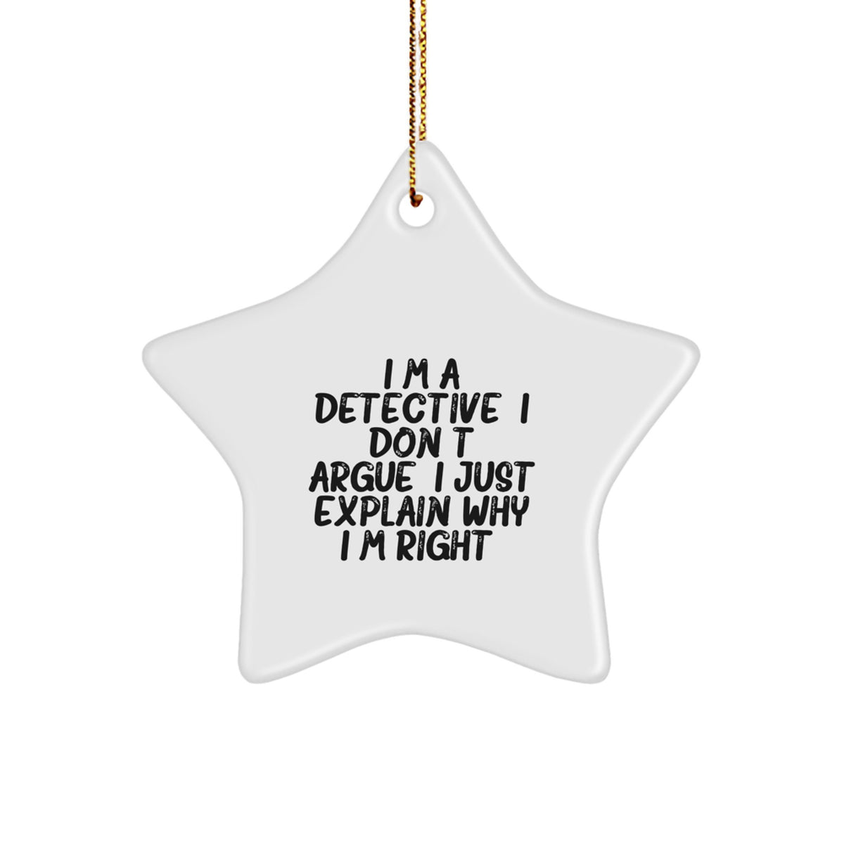 Detective Keepsake Christmas Ornament for Him Gift - Image 1