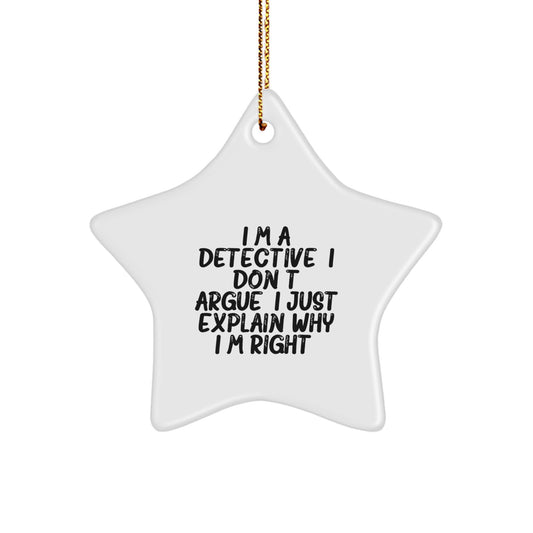 Detective Keepsake Christmas Ornament for Him Gift - Image 1