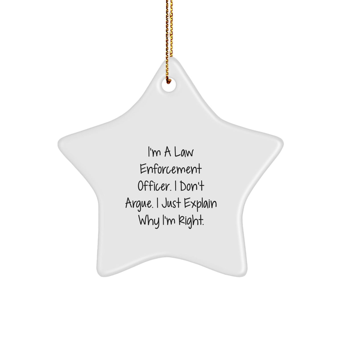 Law Enforcement Keepsake Christmas Ornament for Him Gift - Image 1