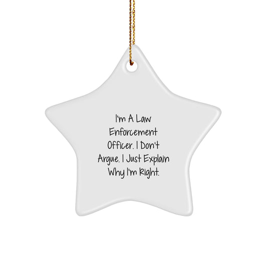 Law Enforcement Keepsake Christmas Ornament for Him Gift - Image 1