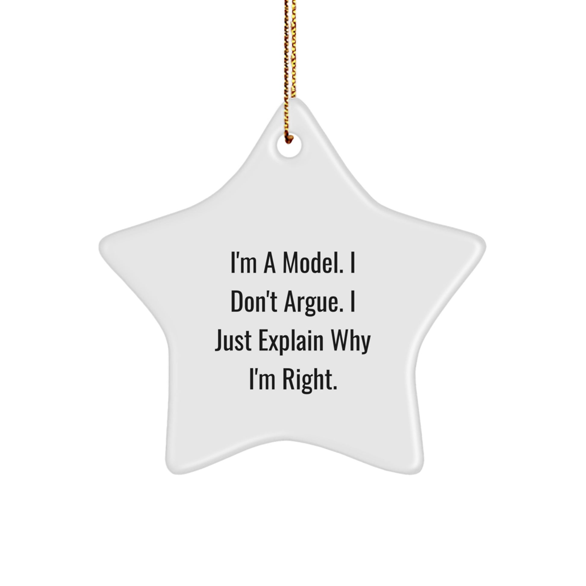 Funny Model Star Ornament Gifts from Friends to Model Lovers at Christmas - Image 1