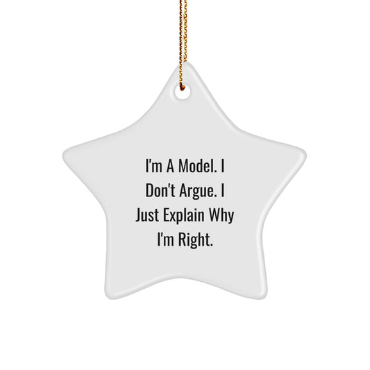 Funny Model Star Ornament Gifts from Friends to Model Lovers at Christmas - Image 1