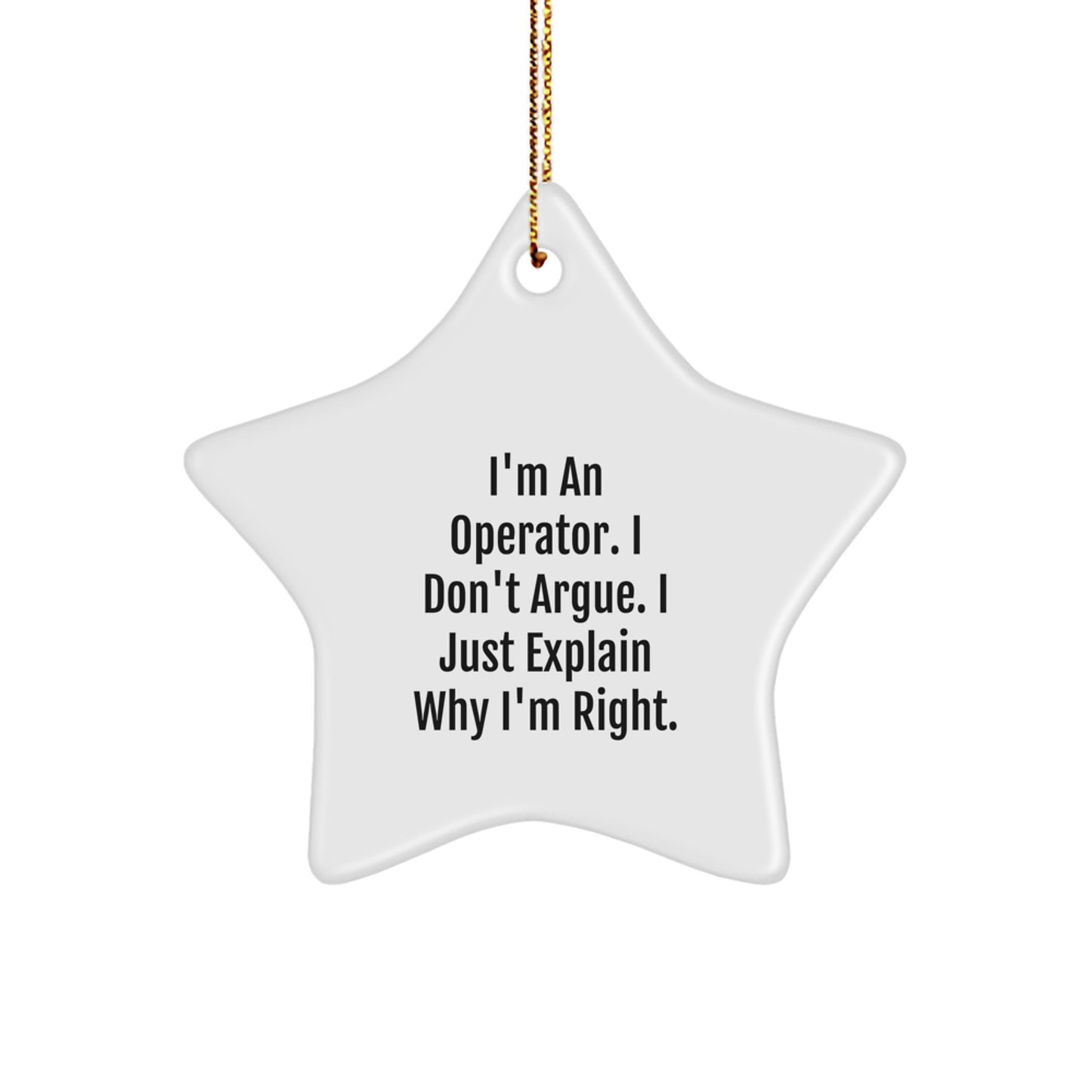 Operator Star Christmas Ornament Gift for Family Treasure - Image 1
