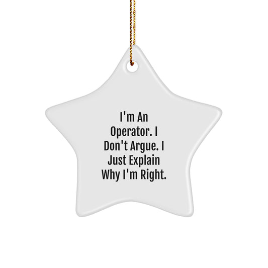 Operator Star Christmas Ornament Gift for Family Treasure - Image 1