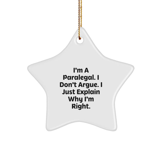 Christmas Gift for Her Paralegal Star Ornament Present - Image 1
